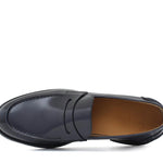 Mocassino sfoderato in vitello spazzolato blu con fondo in gomma leggera 6651GCHEBLU 1060 ROSSI 