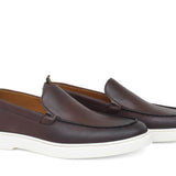 Mocassino in vitello naturale marrone sfumato con fondo gomma extralight 1476DCAS 507 ROSSI 