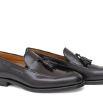 Mocassino sfoderato con mappine in vitello spazzolato t.moro con fondo in cuoio antiscivolo cucito blake 7637CHETM 480 ROSSI 
