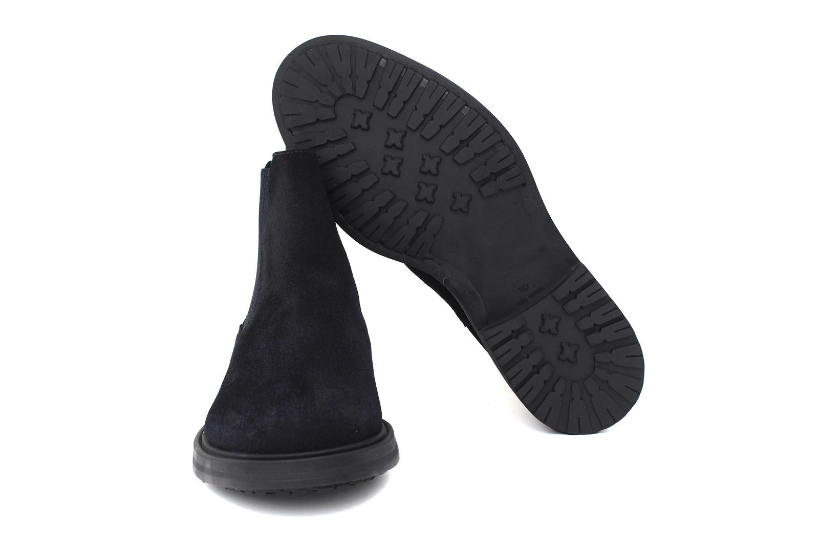 Stivaletto beatles in camoscio blu e fondo in gomma 9154CTPHSB 523 ROSSI 