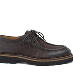 Stringata modello ingegnere in vitello nabuk testa di moro e fondo in gomma leggero 1252RETM 1084 ROSSI 