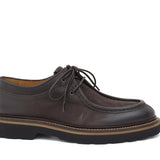 Stringata modello ingegnere in vitello nabuk testa di moro e fondo in gomma leggero 1252RETM 1084 ROSSI 