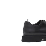 Derby in vitello spazzolato nero con fondo in gomma leggera 1203CALFN 607 ROSSI 