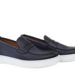 Slip on in vitello naturale navy sfumato con fondo in gomma leggera 1038DJE 173 ROSSI 