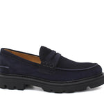 Mocassino College  in camoscio blu e fondo in gomma leggera 5316RHSBLU 45 ROSSI 