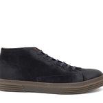Sneakers polacchino in camoscio anticato blu con fondo in gomma 110PHSSB 388  UN ROSSI 