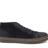 Sneakers polacchino in camoscio anticato blu con fondo in gomma 110PHSSB 388  UN ROSSI 