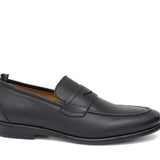 Mocassino in vitello naturale nero con fondo in gomma cucito 1457CDIXNE 274 ROSSI 