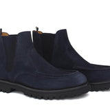 Stivaletto modello beatles in camoscio ingrassato blu e fondo in gomma leggera 881PHSSBC 128 ROSSI 