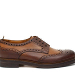 Derby stile inglese in vitello anticato color cuoio e fondo in doppio cuoio con antiscivolo 164BOC 967 ROSSI 