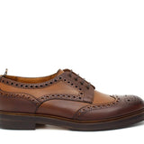 Derby stile inglese in vitello anticato color cuoio e fondo in doppio cuoio con antiscivolo 164BOC 967 ROSSI 