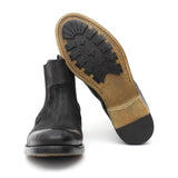 Stivaletto beatles in nabuk anticato nero con fondo in gomma 8304TBANNE 388 ROSSI 
