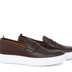 Slip on in vitello naturale marrone sfumato con fondo in gomma leggera 9688DIXCA 207 ROSSI 