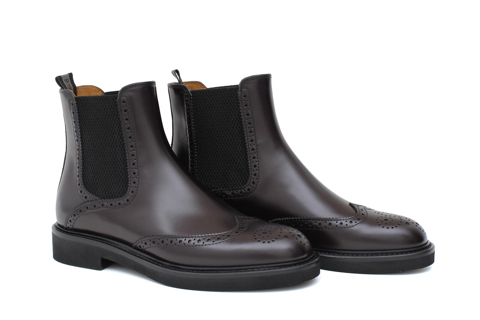 Beatles donna stile inglese in vitello spazzolato bordo' e fondo in gomma leggera D217PCBOR 22 ROSSI 