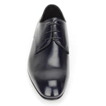 Derby in vernice blu stampata Mag con fondo in cuoio 7621SMAGBLU 168  UN ROSSI 