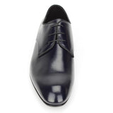 Derby in vernice blu stampata Mag con fondo in cuoio 7621SMAGBLU 168  UN ROSSI 