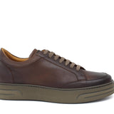 Sneakers in vitello naturale anticato marrone e fondo in gomma leggera 1254VCAS 1115 ROSSI 