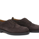 Derby stile inglese in camoscio testa di moro e fondo doppio cuoio con antiscivolo 164CHSMODC 74 ROSSI 