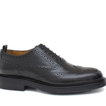 Derby donna stile inglese in vitello spazzolato nero e fondo in gomma cucito D216GCNER 24 ROSSI 