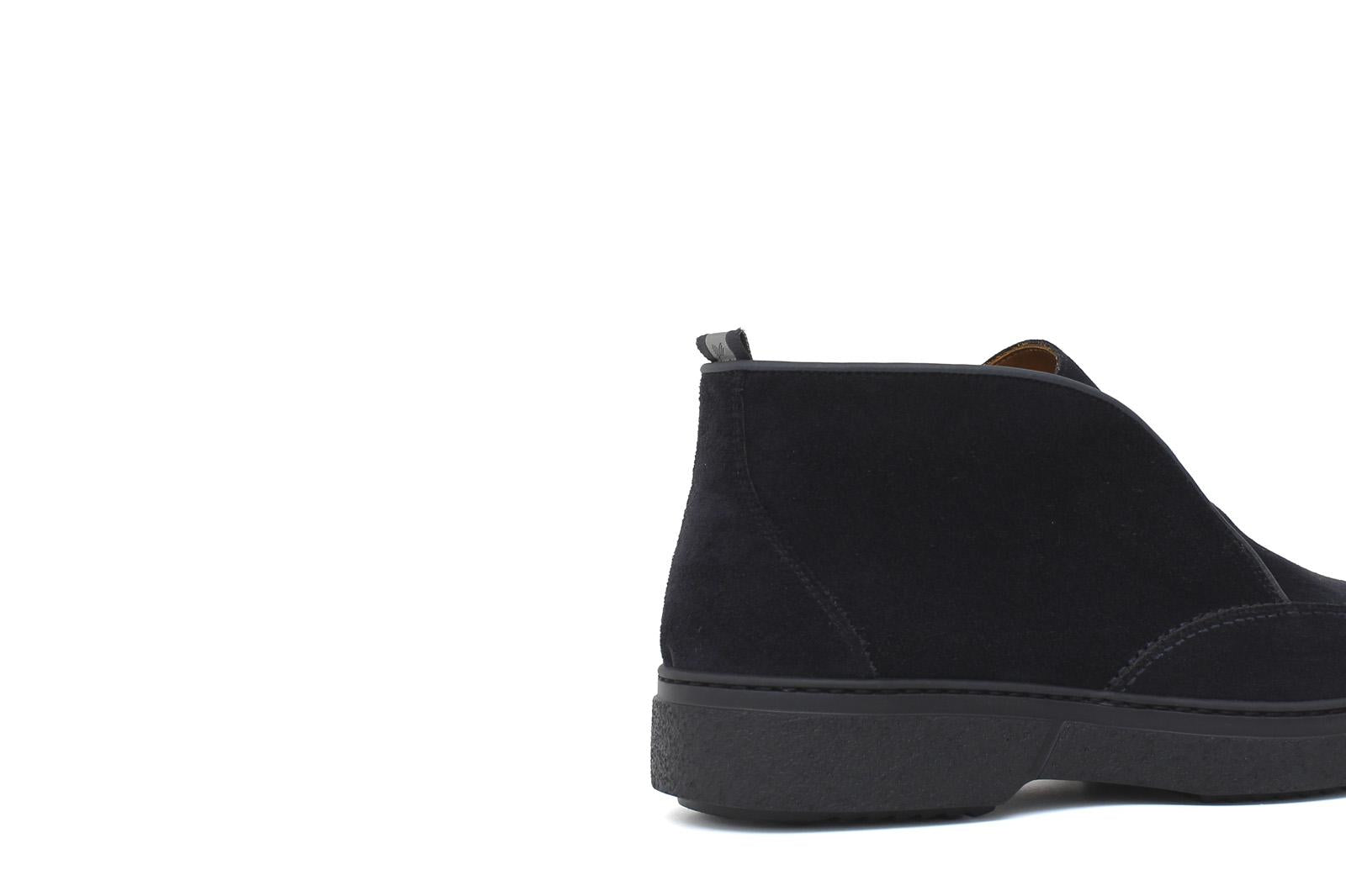 Polacchino con elastico centrale in camoscio ingrassato blu e fondo gomma leggera 1238PHSBLU 1141 ROSSI 