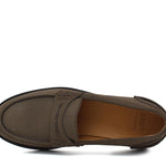 College donna in camoscio color fango e fondo in gomma leggera D201GCRIV 28 ROSSI 